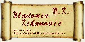 Mladomir Kikanović vizit kartica